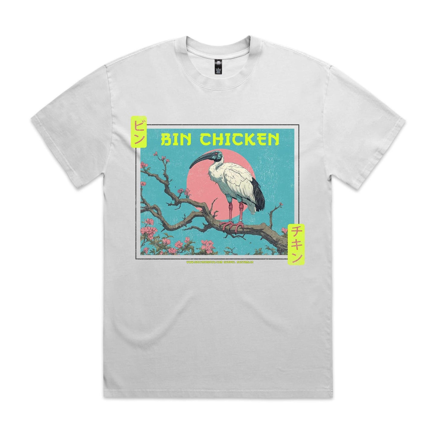 Bin Chicken T-Shirt: "Manga Mecha" Heavy Faded | Ozzy Anarchy
