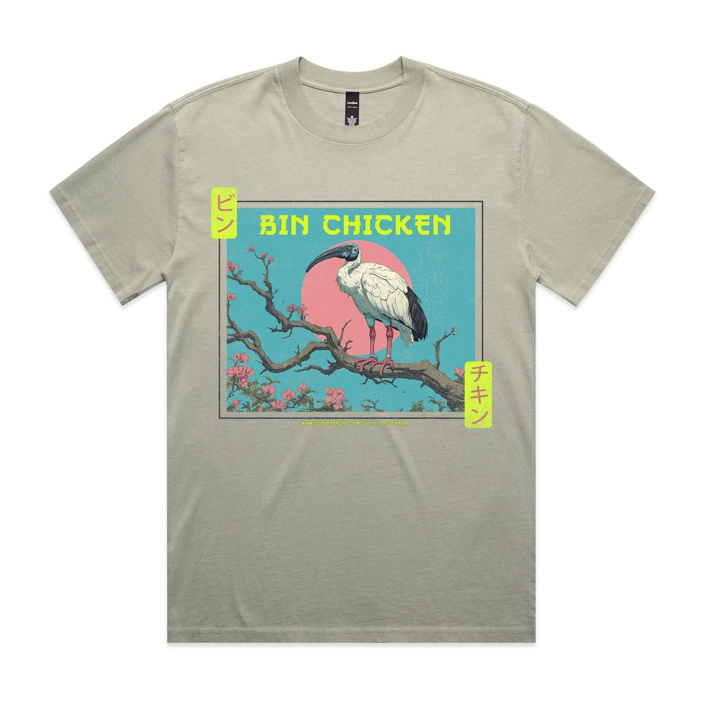 Bin Chicken T-Shirt: "Manga Mecha" Heavy Faded | Ozzy Anarchy
