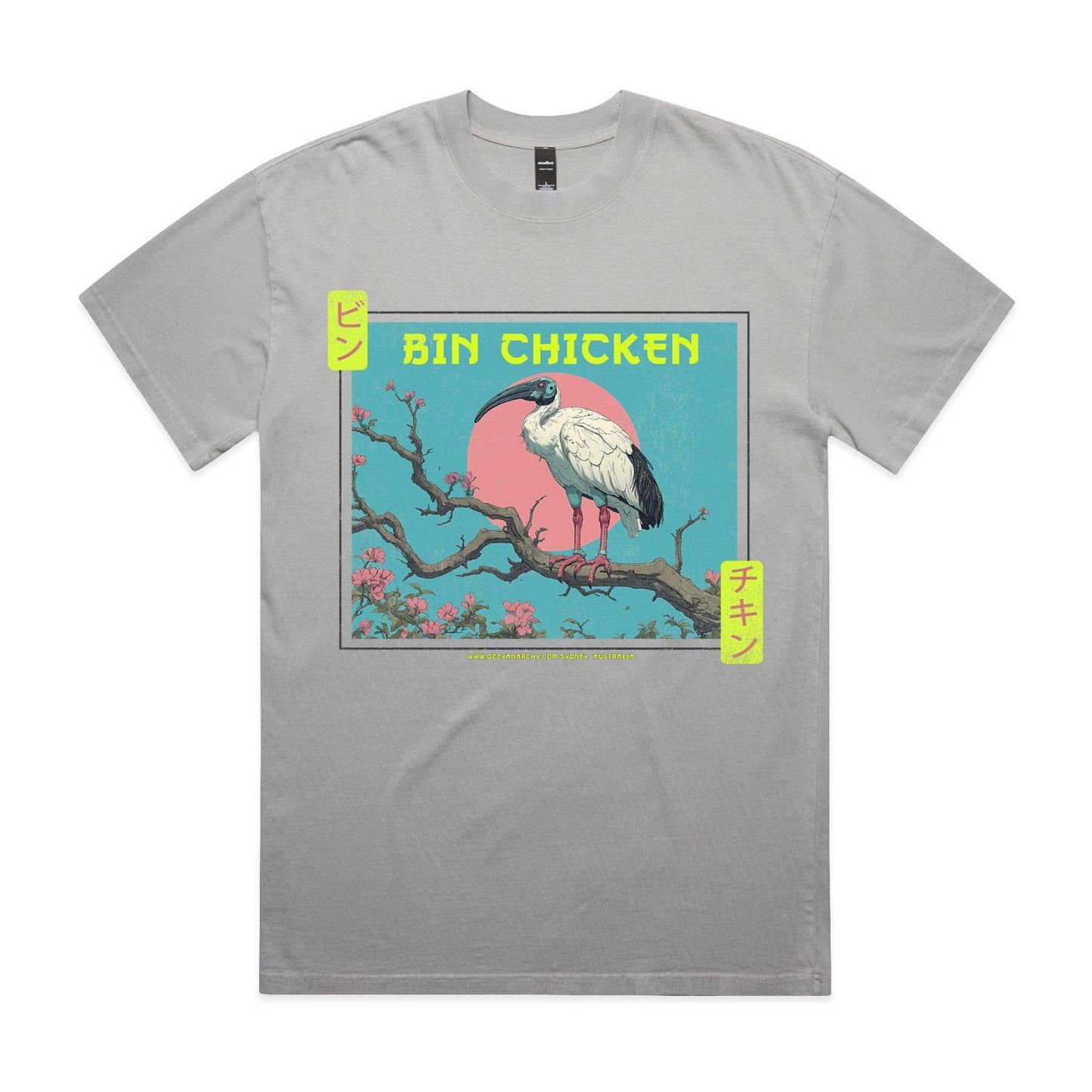 Bin Chicken T-Shirt: "Manga Mecha" Heavy Faded | Ozzy Anarchy