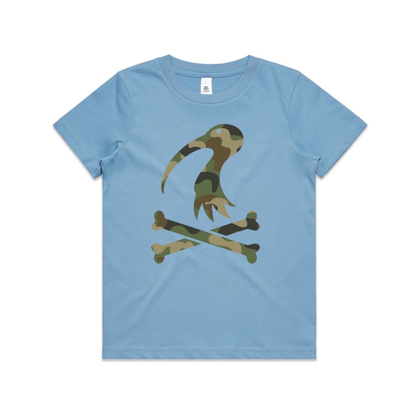 Kids Youth Cross Bones Camo Tee