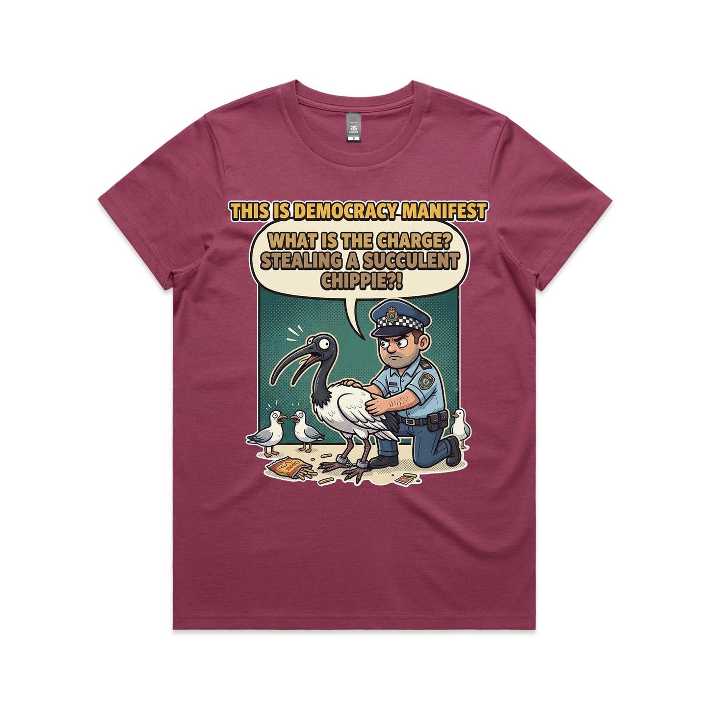 Women's Bin Chicken - This Is Democracy Manifest Tee