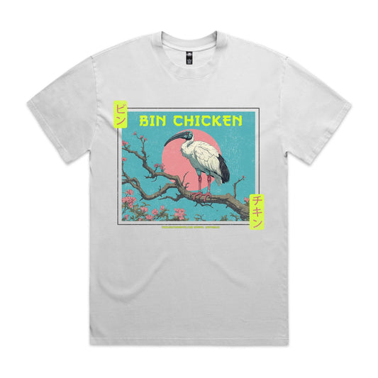 Bin Chicken T-Shirt: "Manga Mecha" Heavy Faded | Ozzy Anarchy