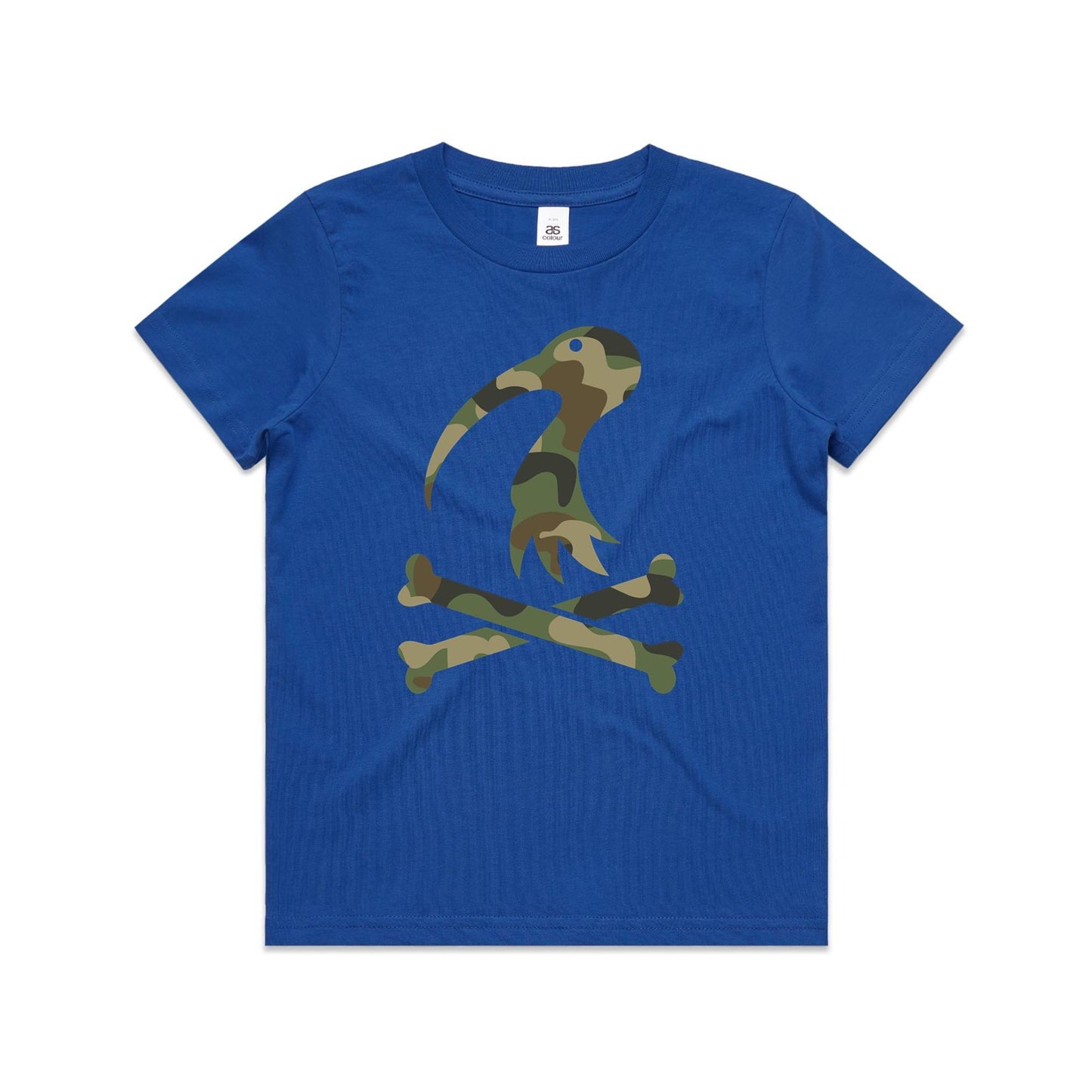 Kids Youth Cross Bones Camo Tee