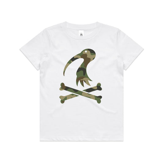 Kids Youth Cross Bones Camo Tee