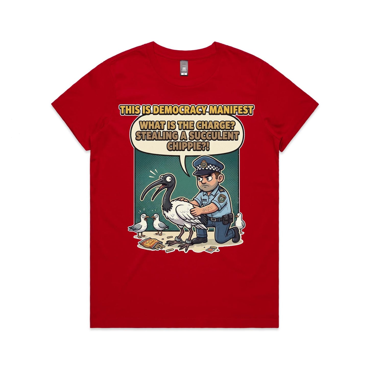 Women's Bin Chicken - This Is Democracy Manifest Tee