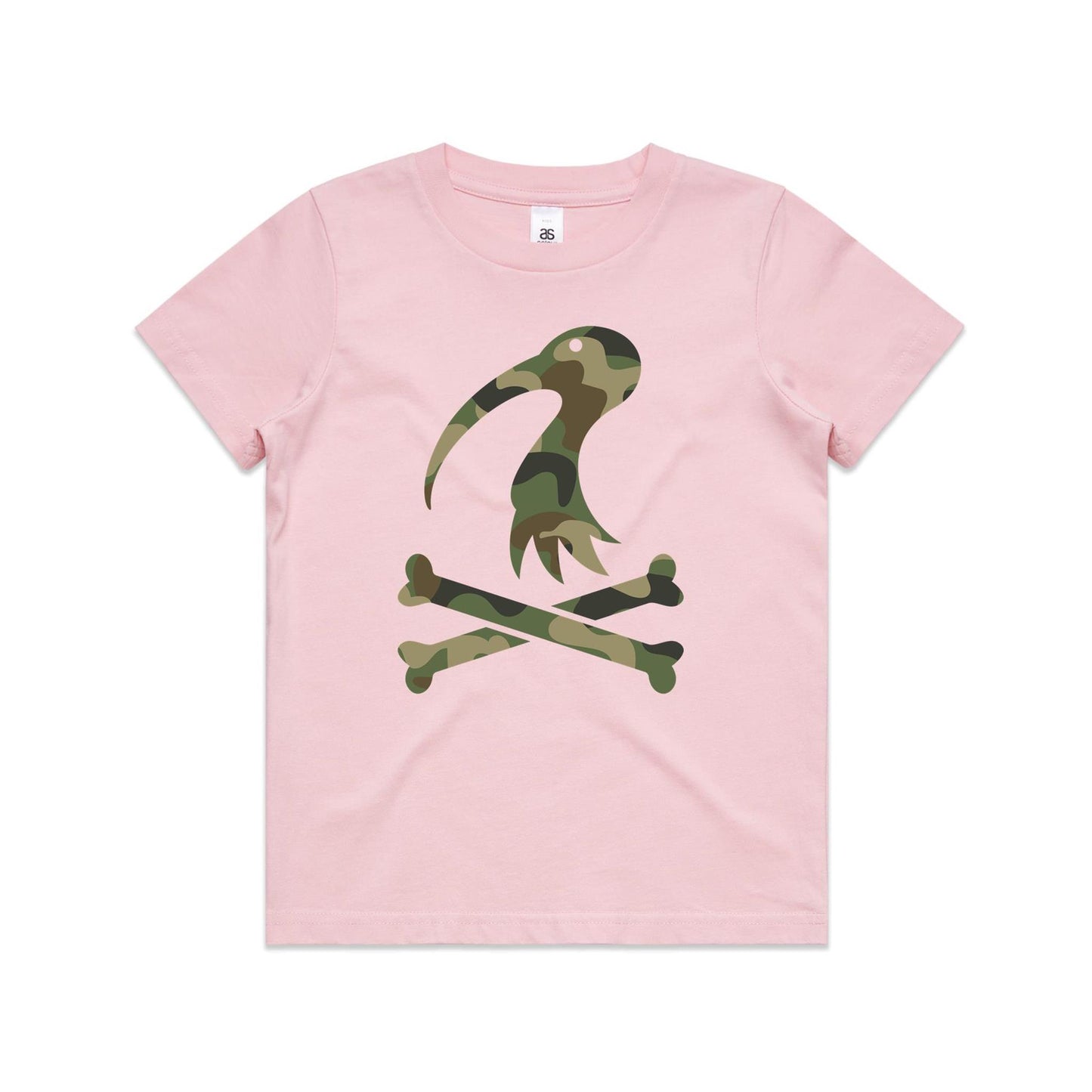Kids Youth Cross Bones Camo Tee