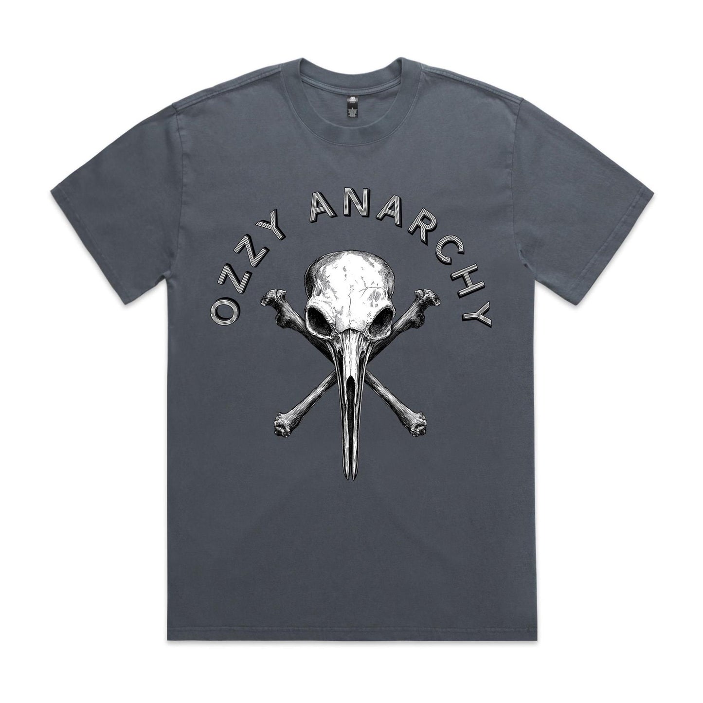Bin Chicken Skull | Heavy Faded T-Shirt | Ozzy Anarchy