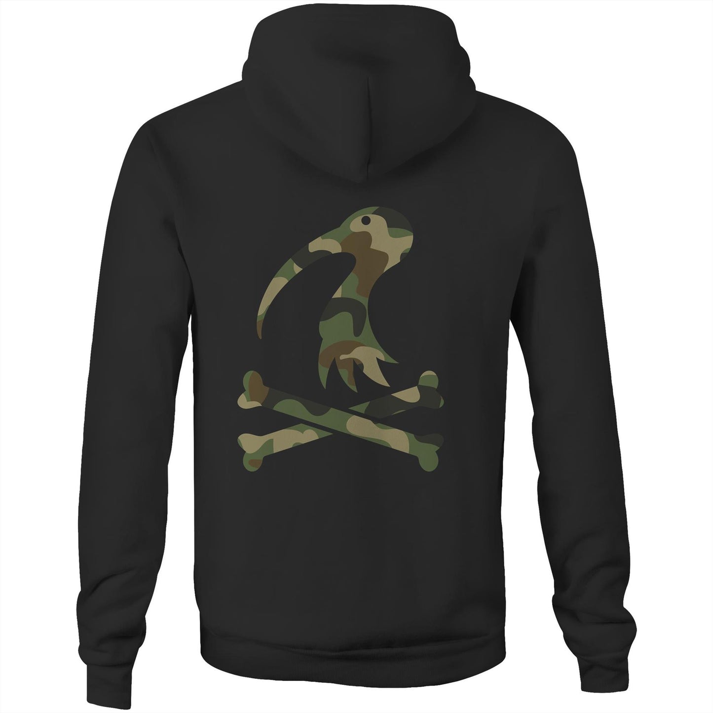 Camo Cross Bones  - Pocket Hoodie