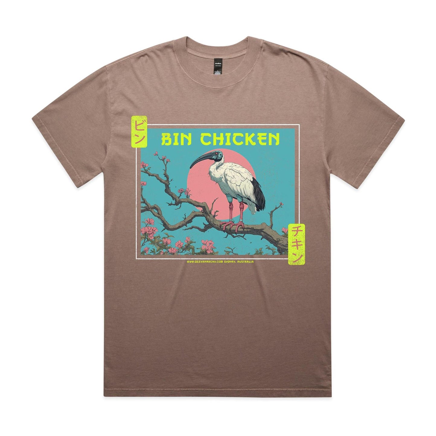 Bin Chicken T-Shirt: "Manga Mecha" Heavy Faded | Ozzy Anarchy