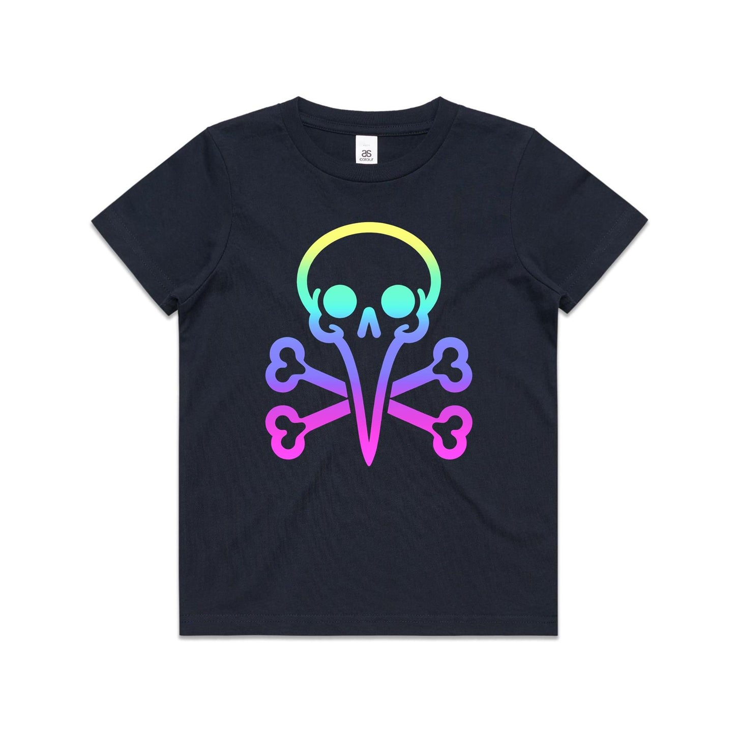 Kids Youth - Rainbow Skull Tee