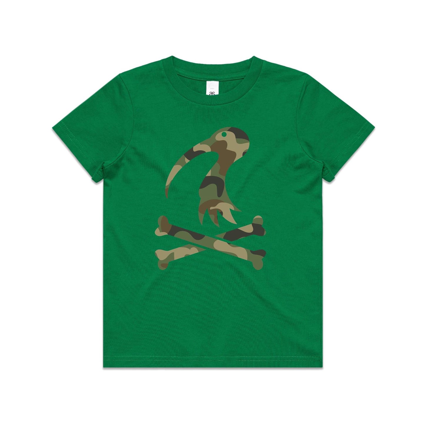 Kids Youth Cross Bones Camo Tee