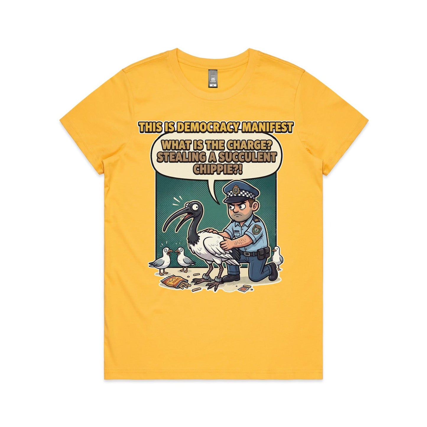 Women's Bin Chicken - This Is Democracy Manifest Tee