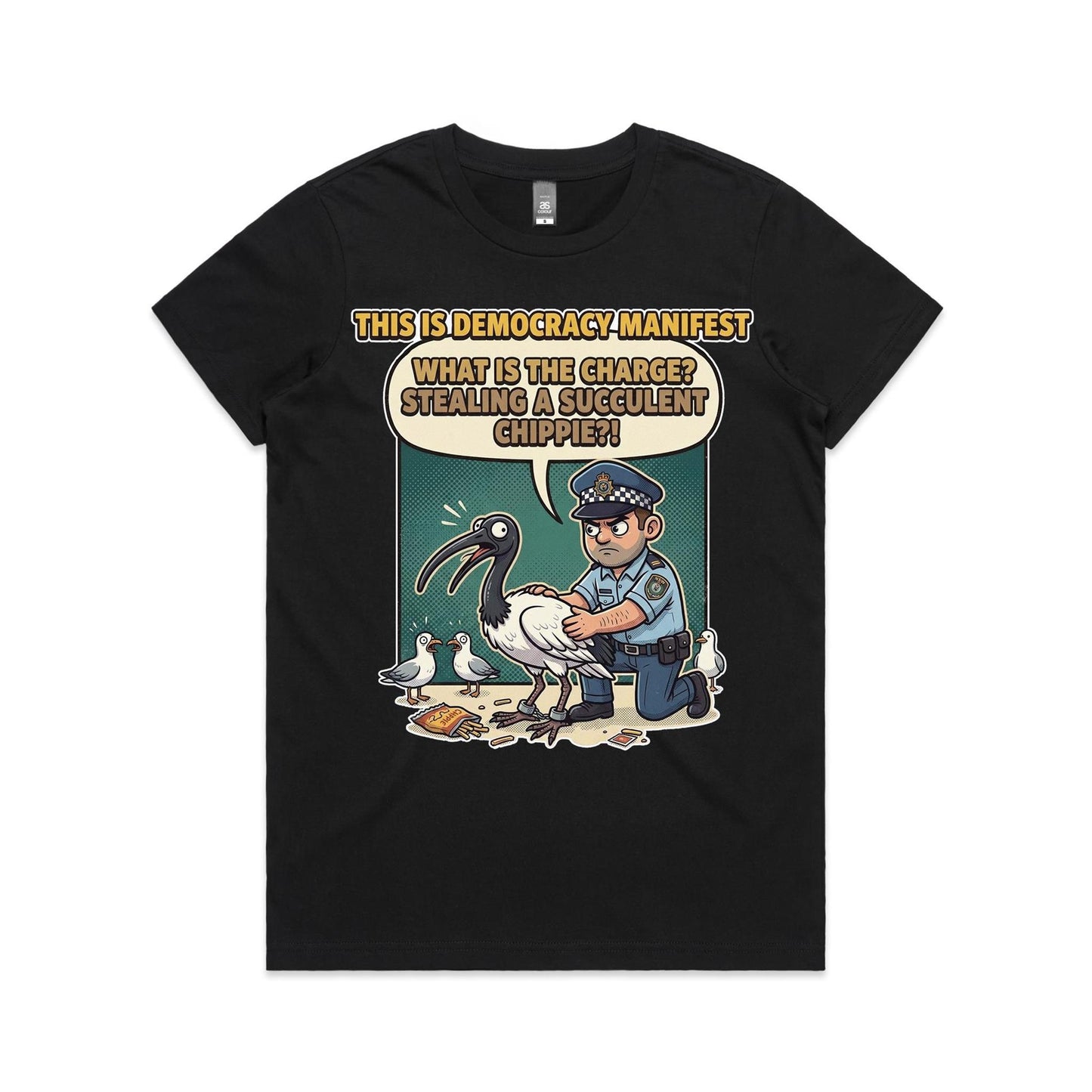 Women's Bin Chicken - This Is Democracy Manifest Tee