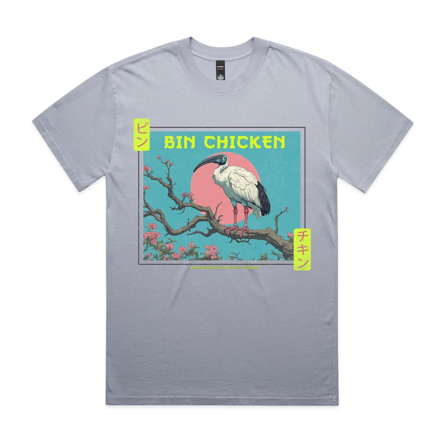 Bin Chicken T-Shirt: "Manga Mecha" Heavy Faded | Ozzy Anarchy