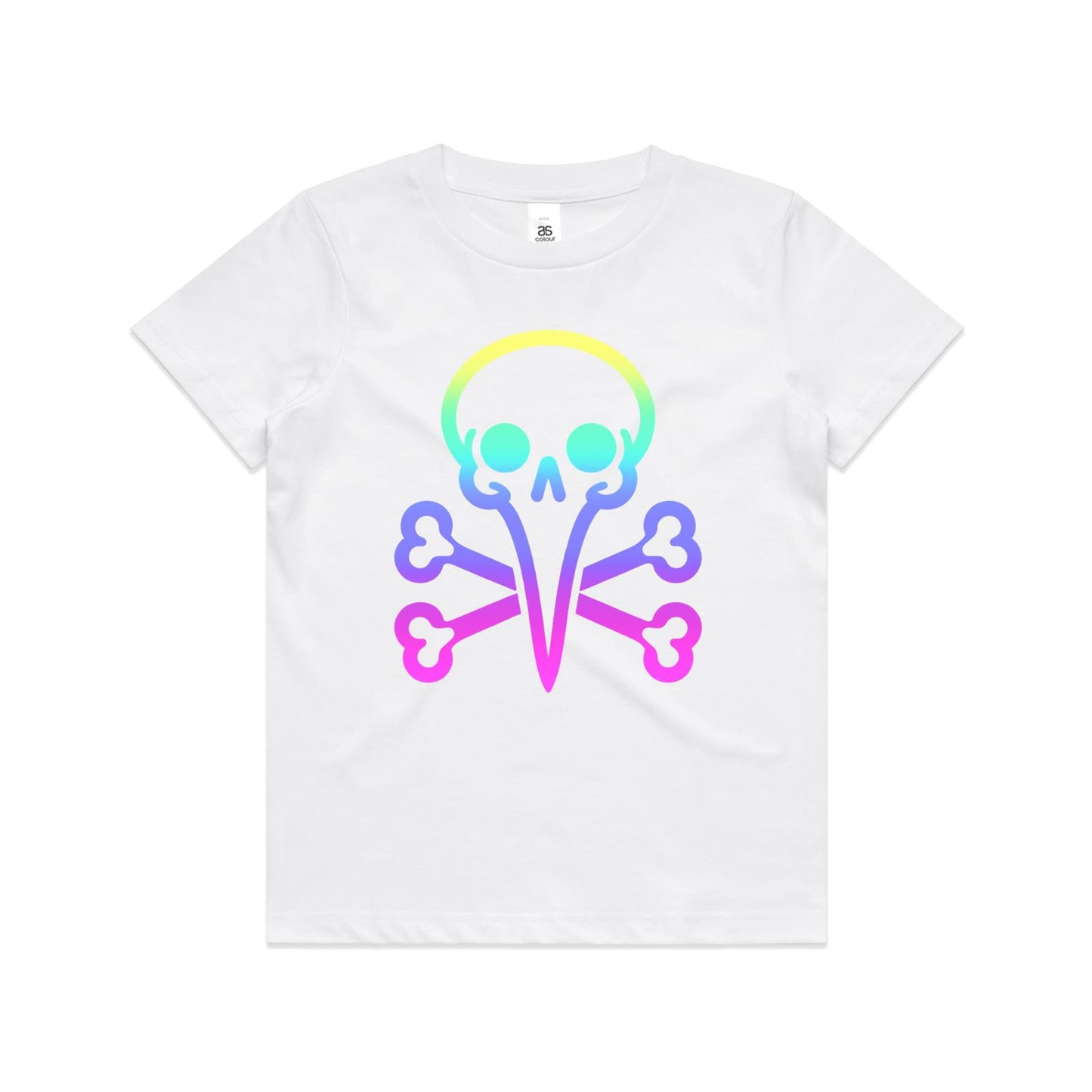 Kids Youth - Rainbow Skull Tee