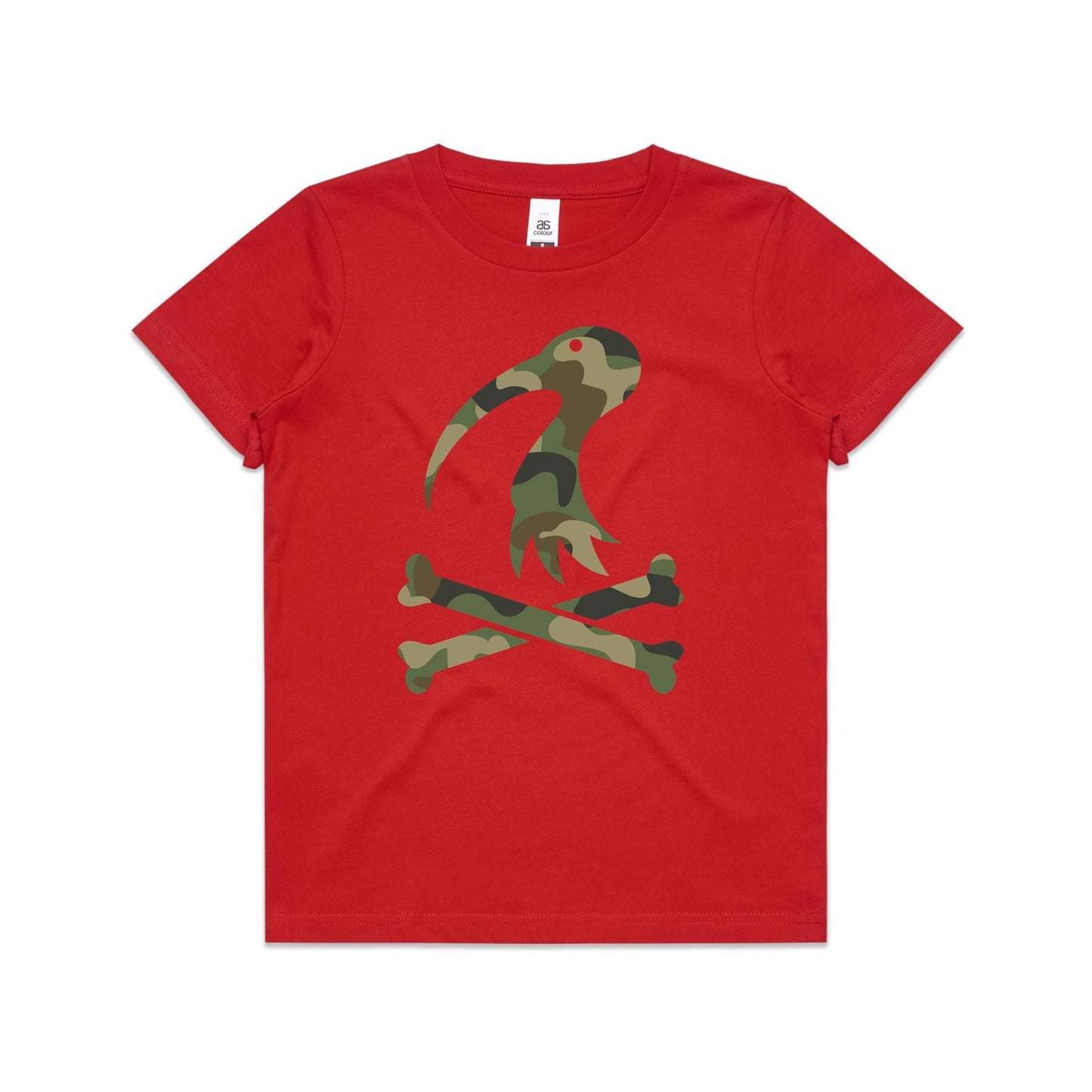 Kids Youth Cross Bones Camo Tee