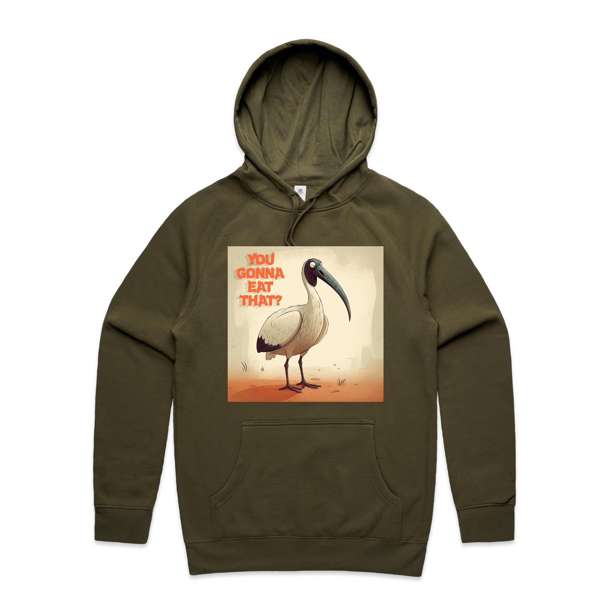 Men wearing organic cotton bin chicken you gonna eat that t-shirt