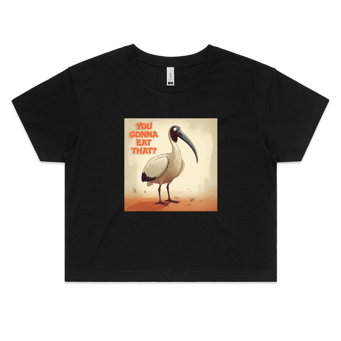 Bin Chicken Crop T-Shirt: "You Gonna Eat That?" | Ozzy Anarchy