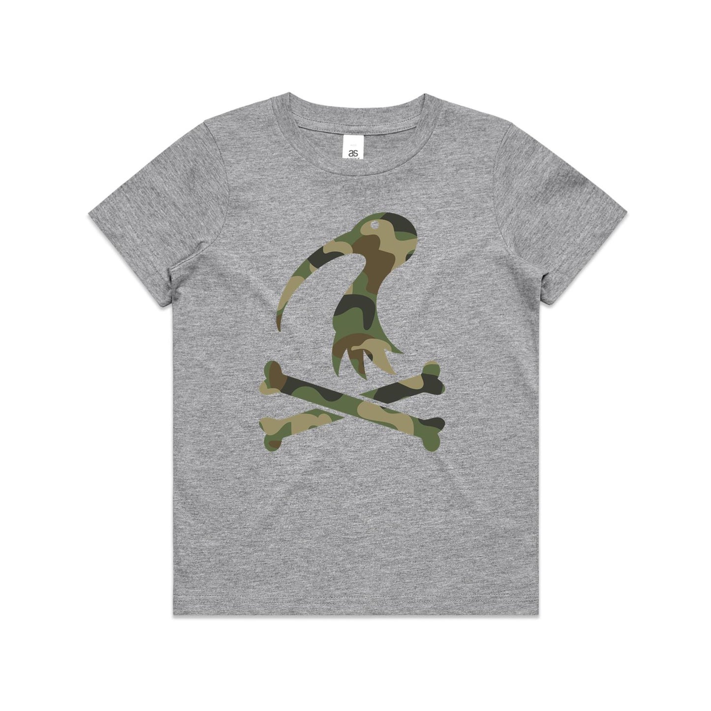 Kids Youth Cross Bones Camo Tee