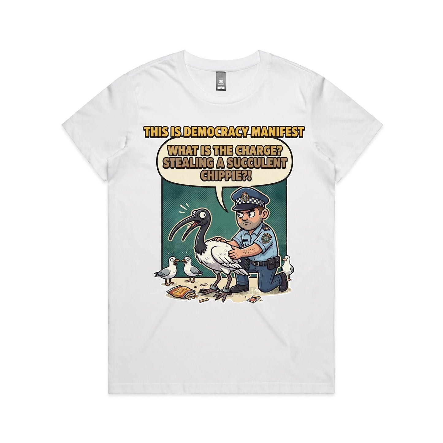 Women's Bin Chicken - This Is Democracy Manifest Tee