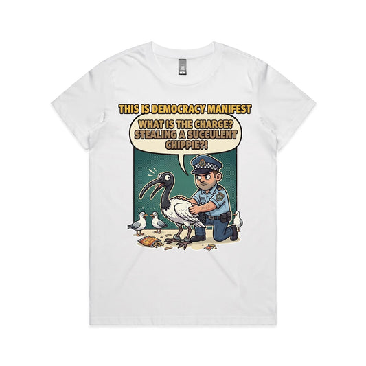 Women's Bin Chicken - This Is Democracy Manifest Tee