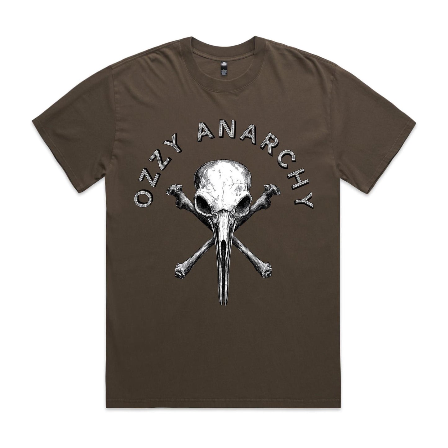 Bin Chicken Skull | Heavy Faded T-Shirt | Ozzy Anarchy