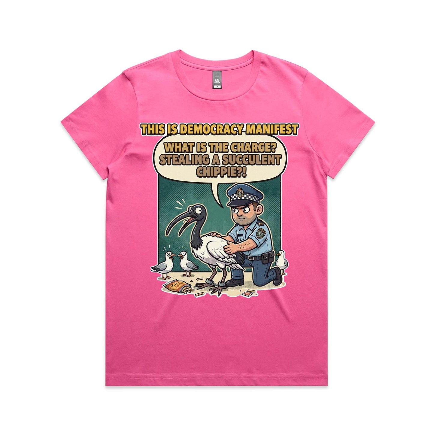 Women's Bin Chicken - This Is Democracy Manifest Tee