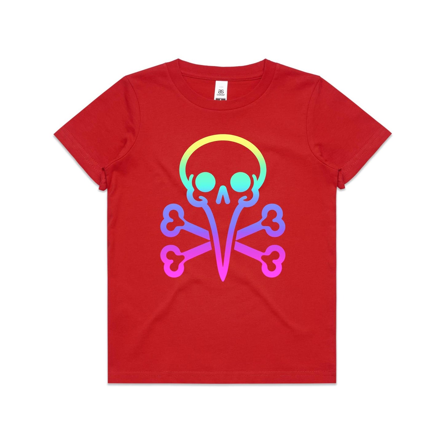 Kids Youth - Rainbow Skull Tee