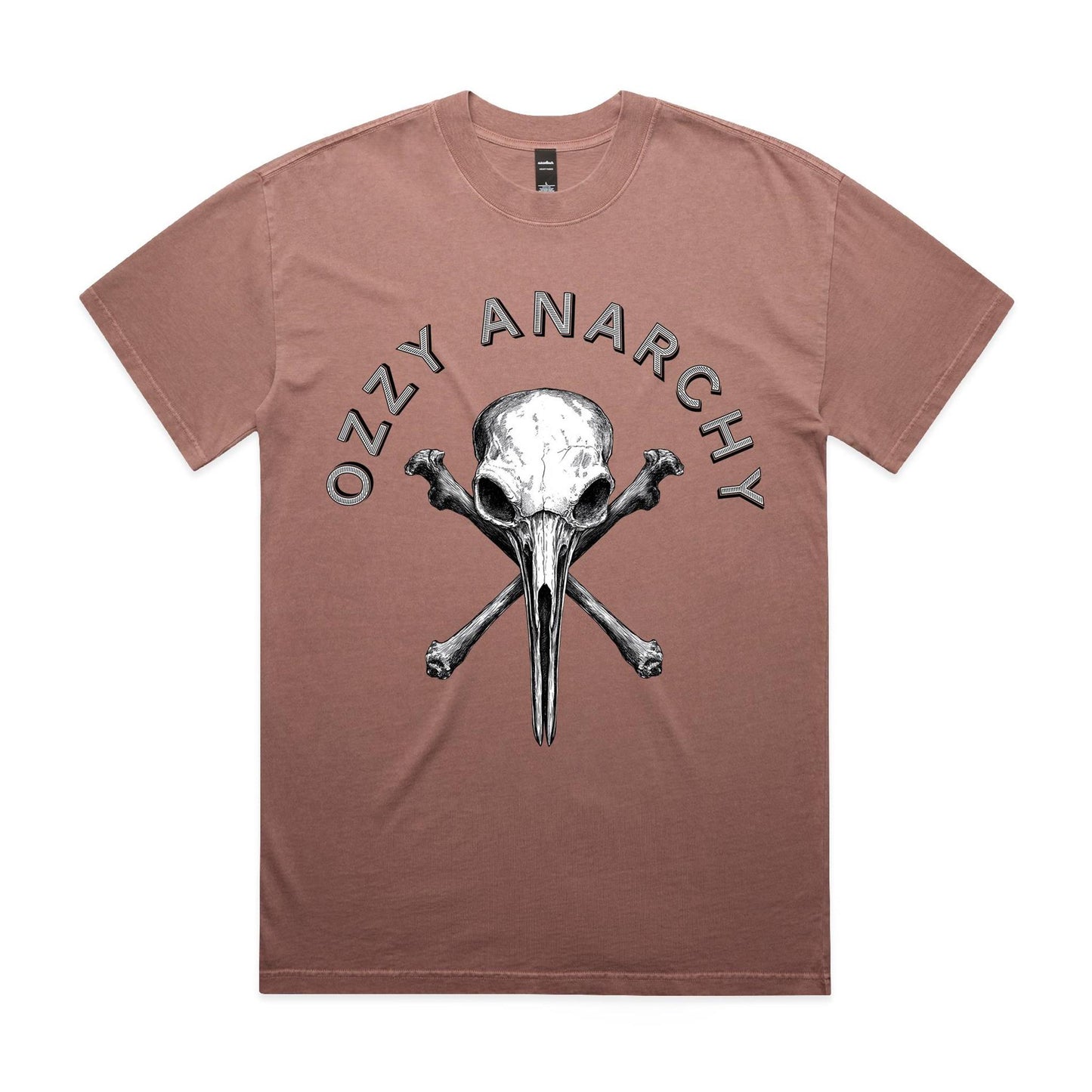 Bin Chicken Skull | Heavy Faded T-Shirt | Ozzy Anarchy