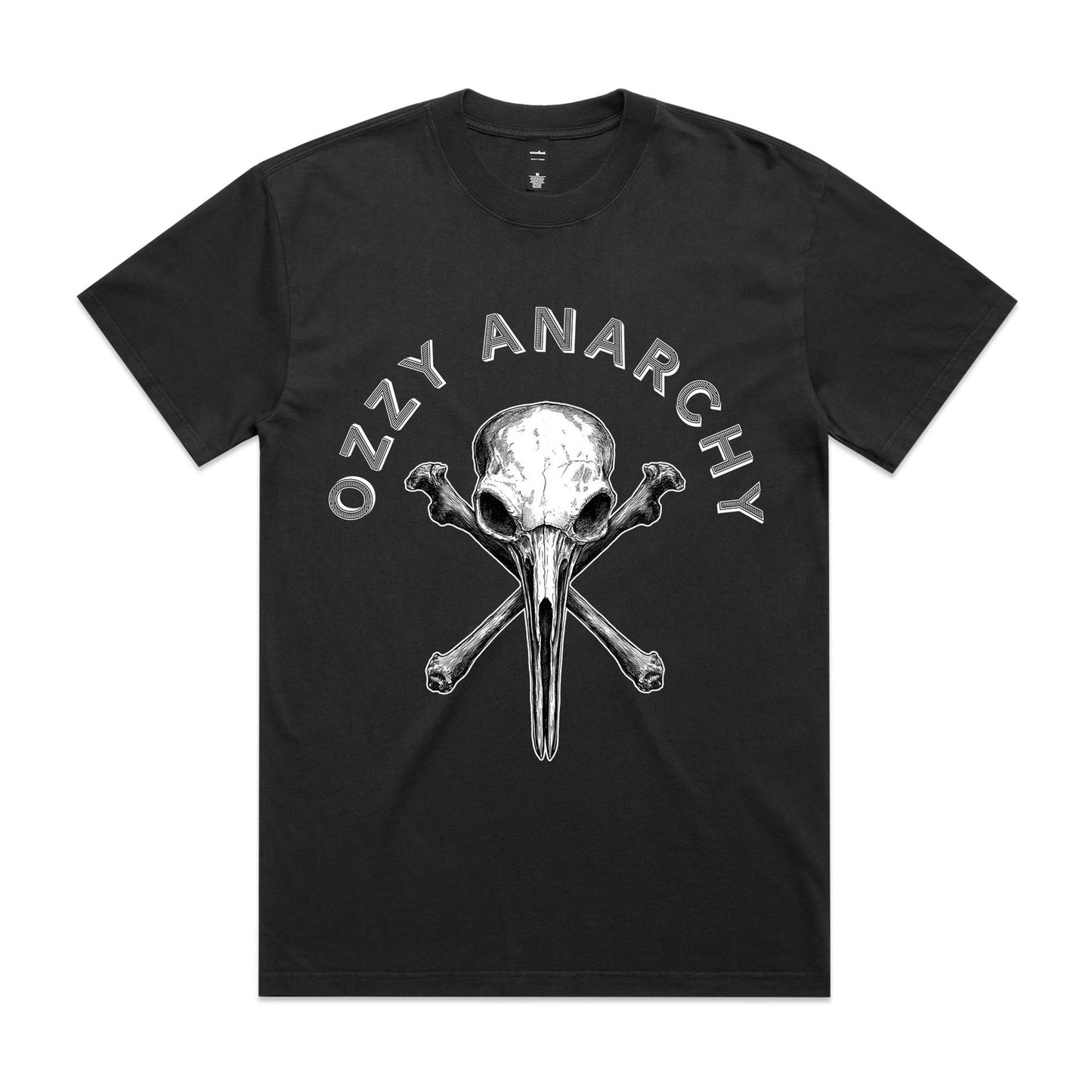 Bin Chicken Skull | Heavy Faded T-Shirt | Ozzy Anarchy