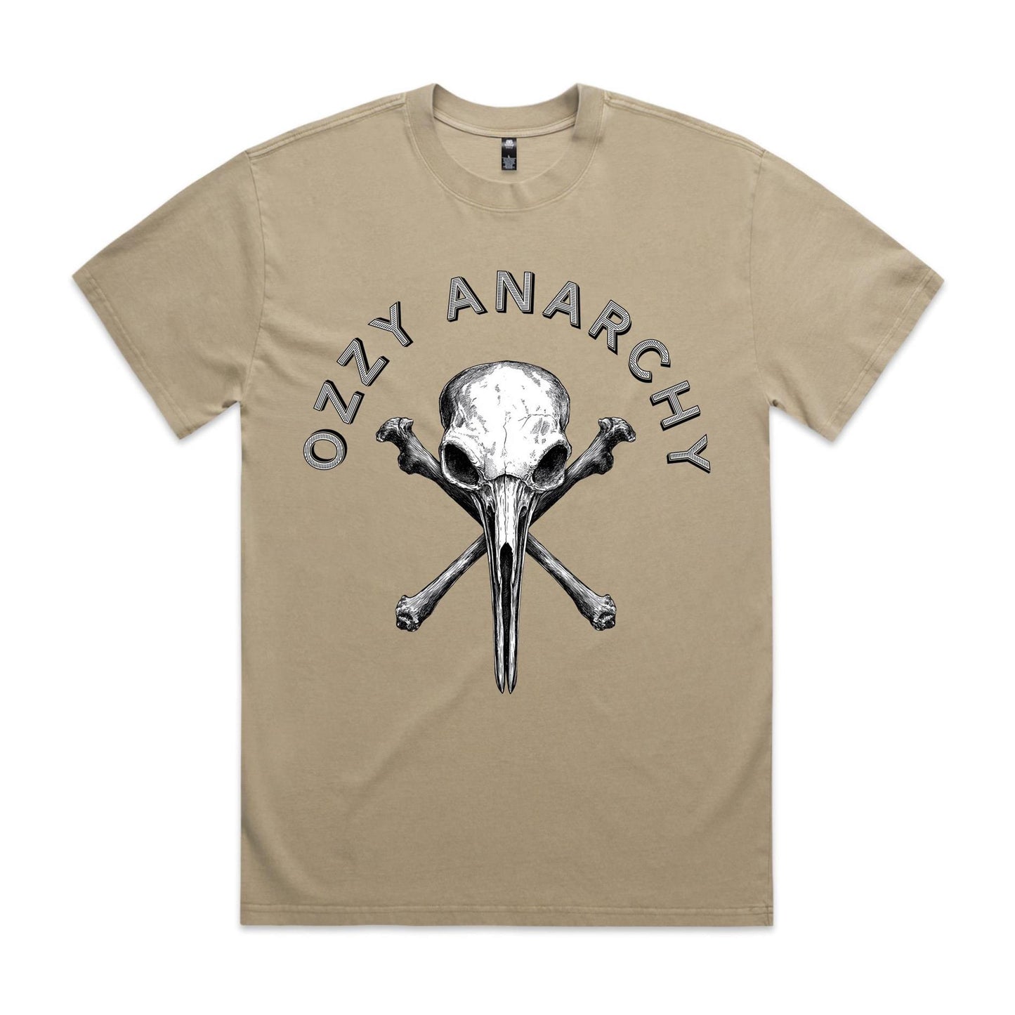 Bin Chicken Skull | Heavy Faded T-Shirt | Ozzy Anarchy