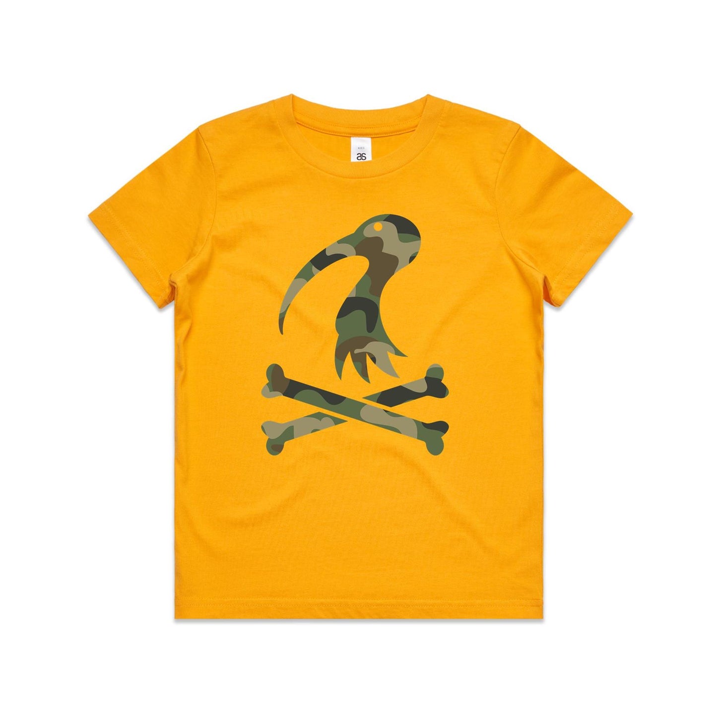 Kids Youth Cross Bones Camo Tee