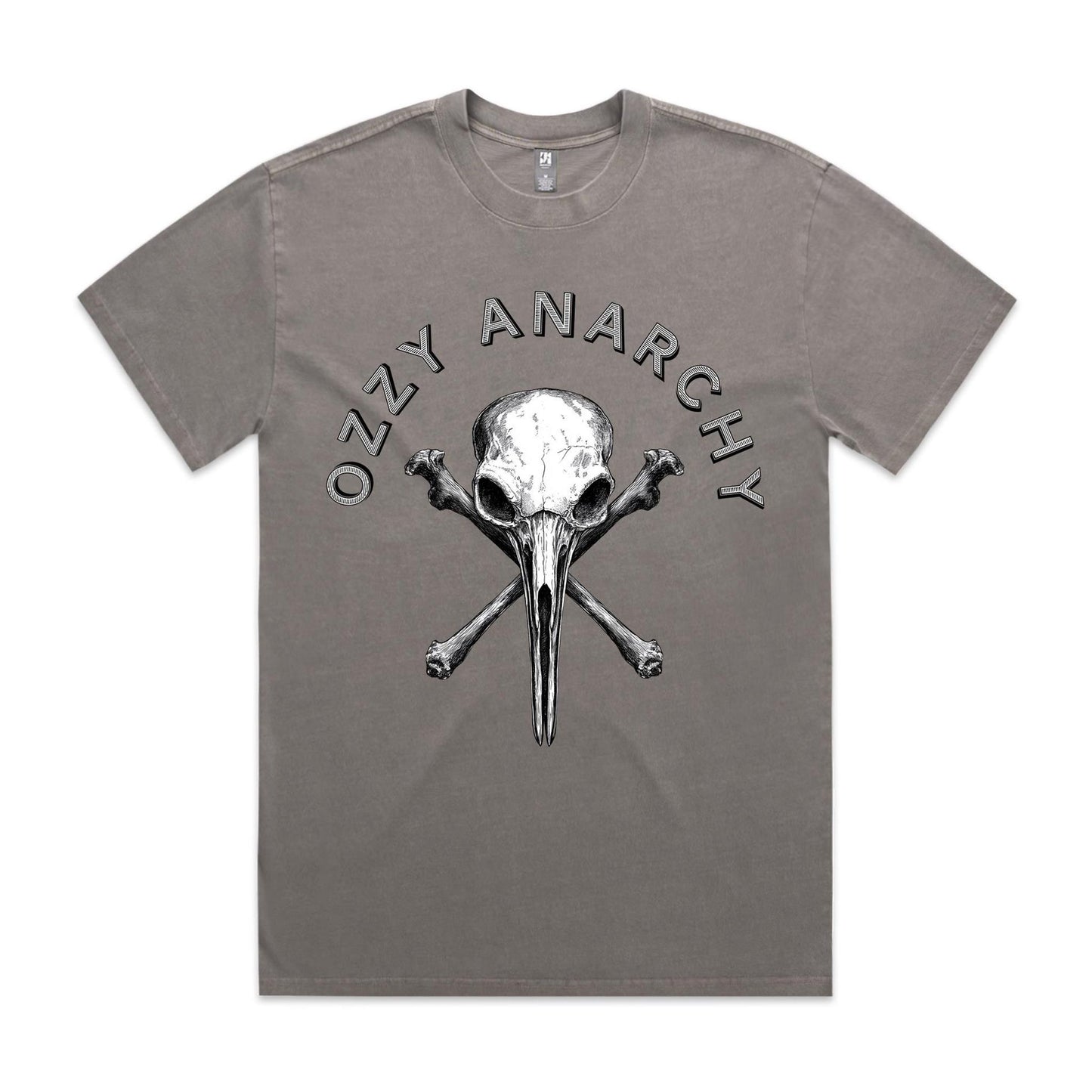Bin Chicken Skull | Heavy Faded T-Shirt | Ozzy Anarchy