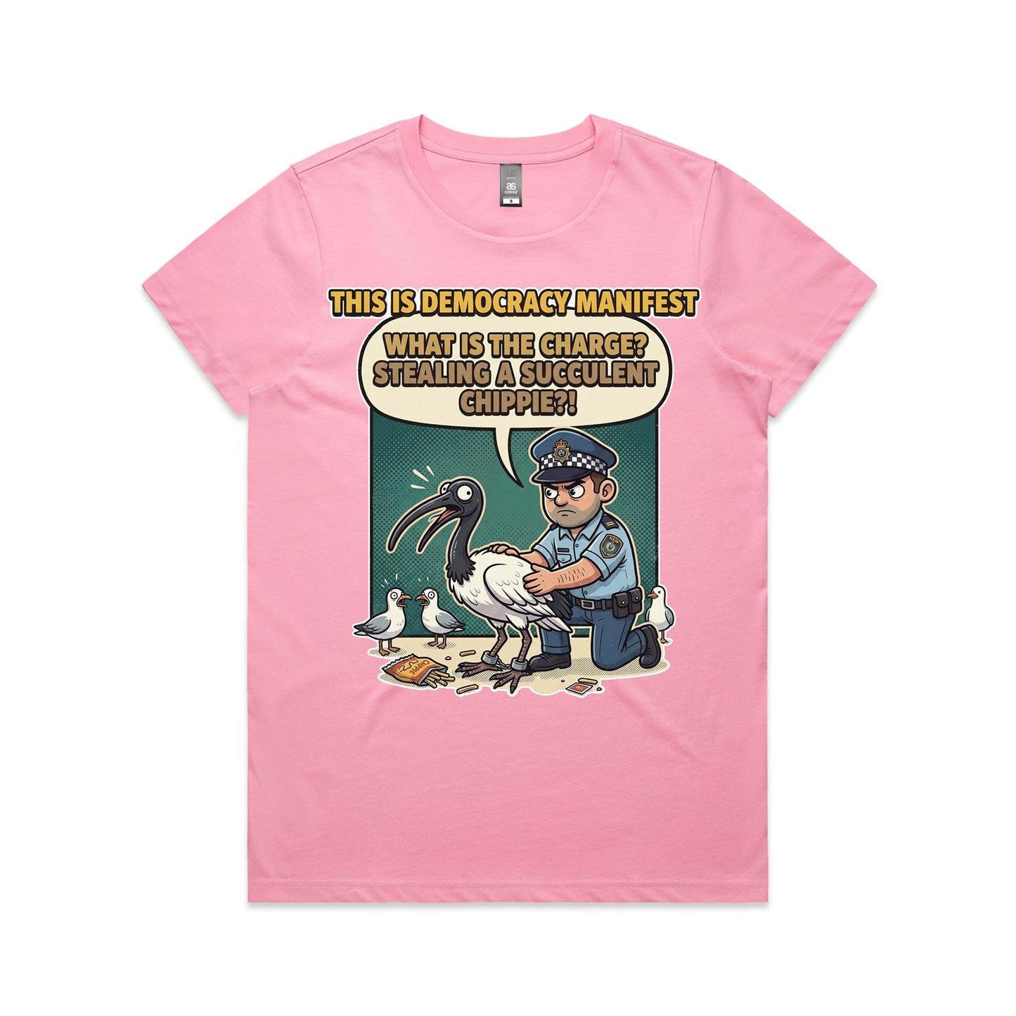 Women's Bin Chicken - This Is Democracy Manifest Tee